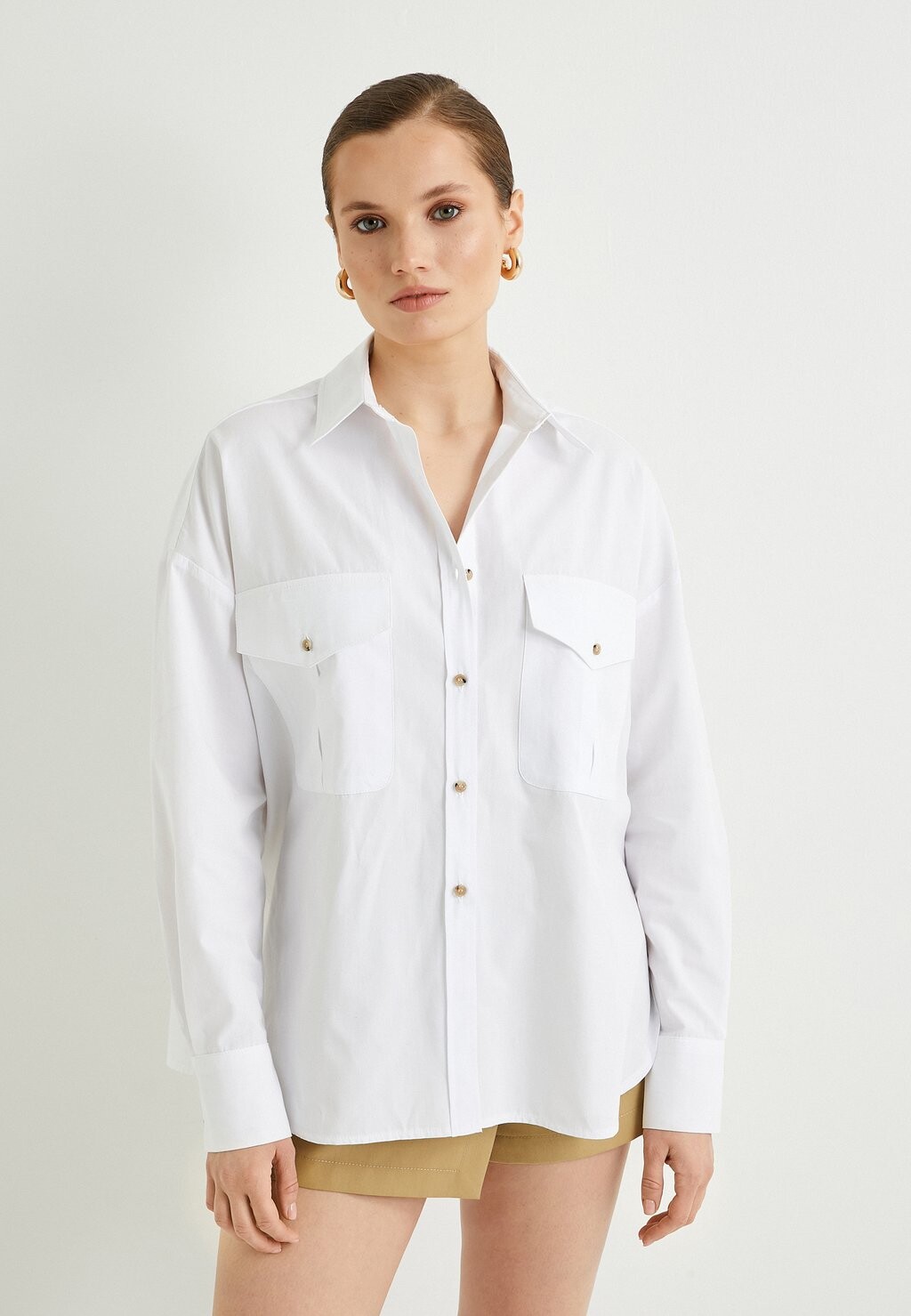 

Блузка на пуговицах BUTTONED LONG SLEEVE Koton, кремовый