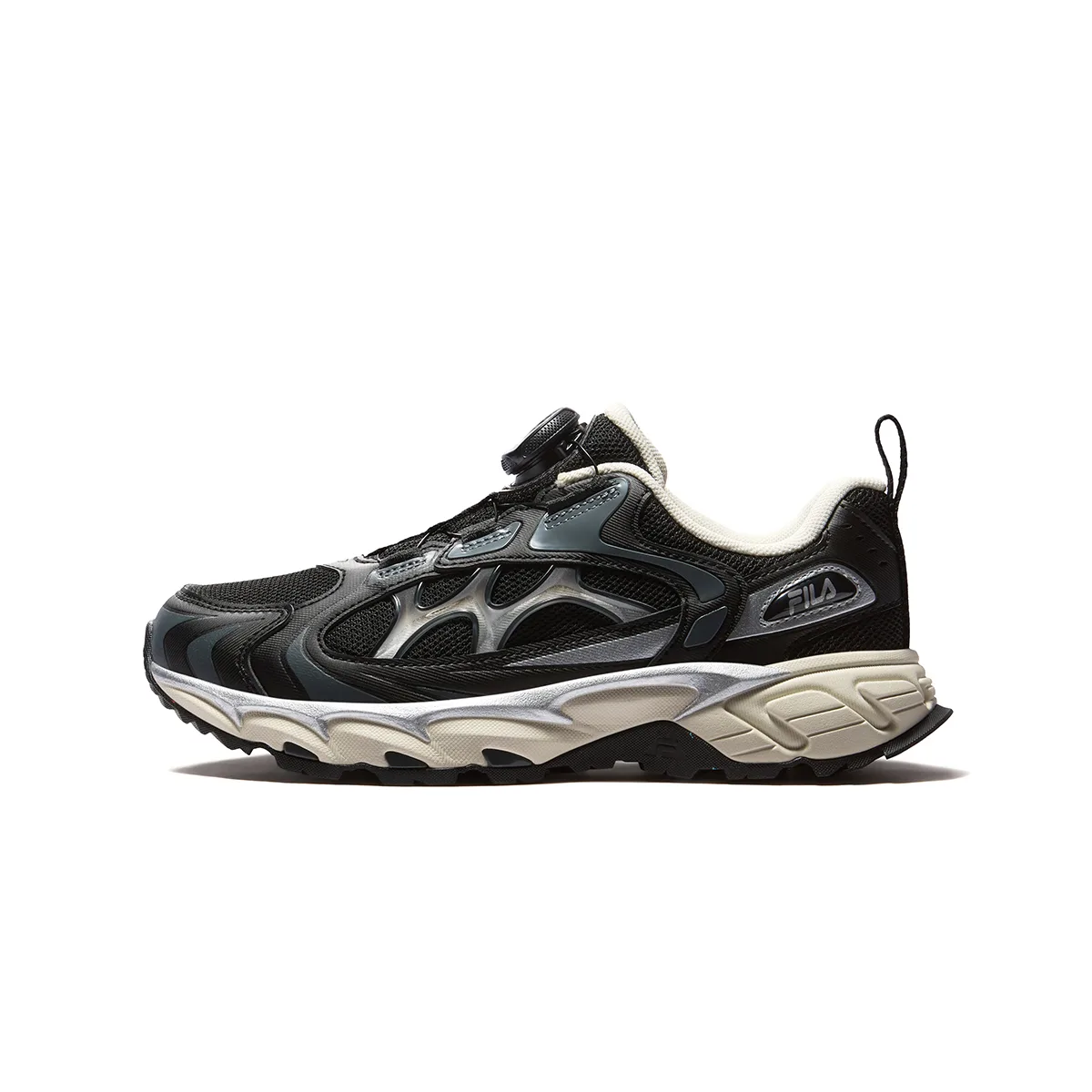 FILA KIDS Детские низкие кроссовки SCOUT ELK Abrasion Resistant Rebound Breathable Support Black/Shadow Black Gray