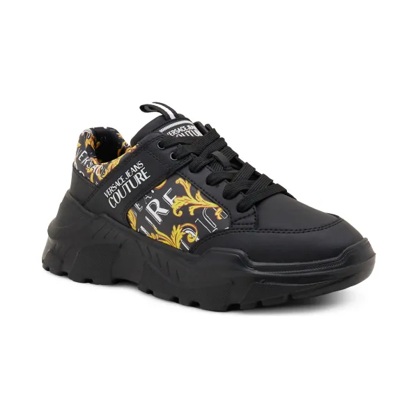 

Кожаные кроссовки Versace, черный