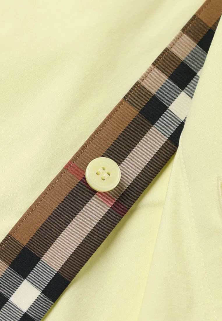 Рубашка мужская Burberry 81043791, хлопок со спандексом, желтый — фото 4