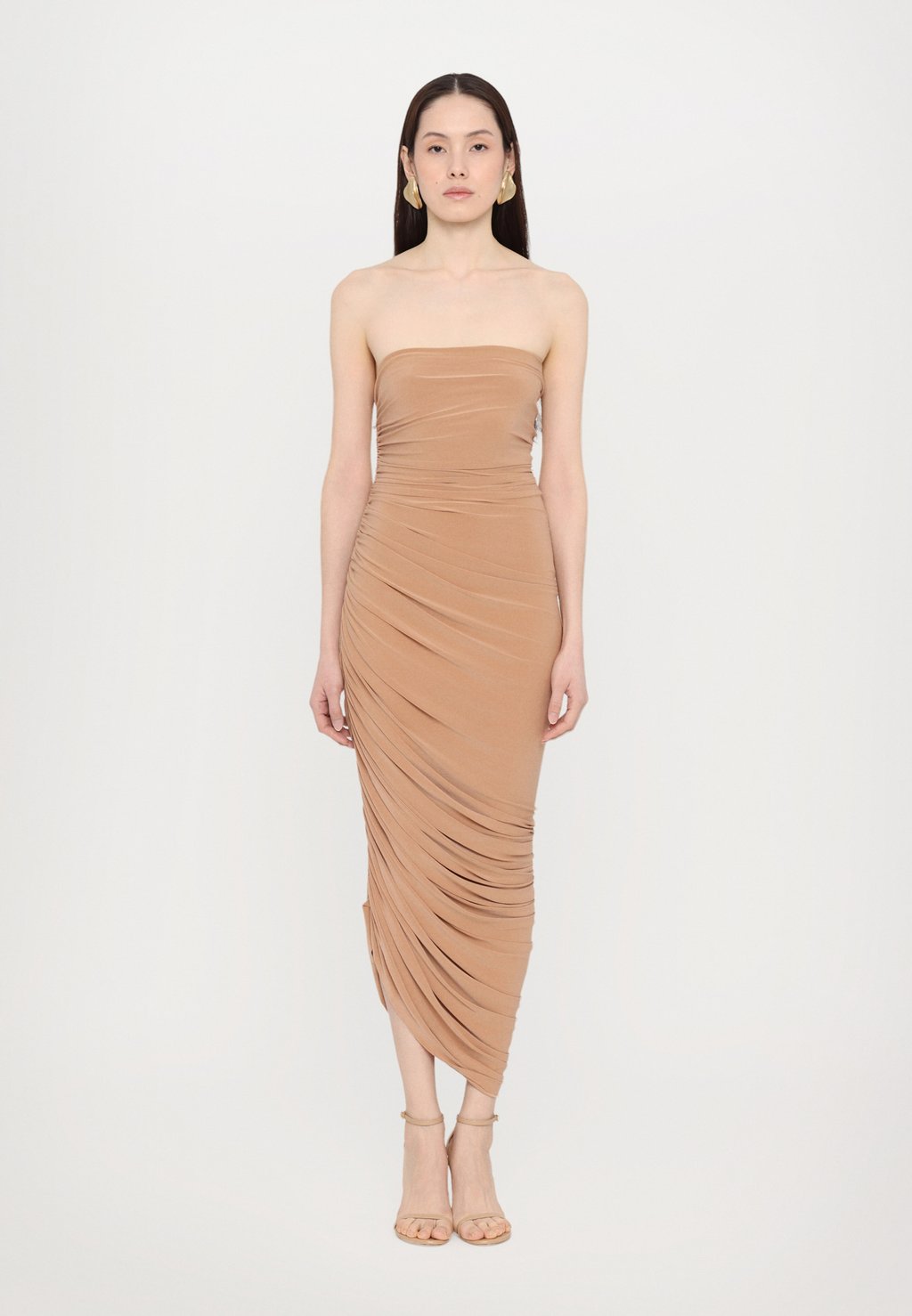 

Платье из джерси STRAPLESS DIANA GOWN Norma Kamali, светло-коричневый