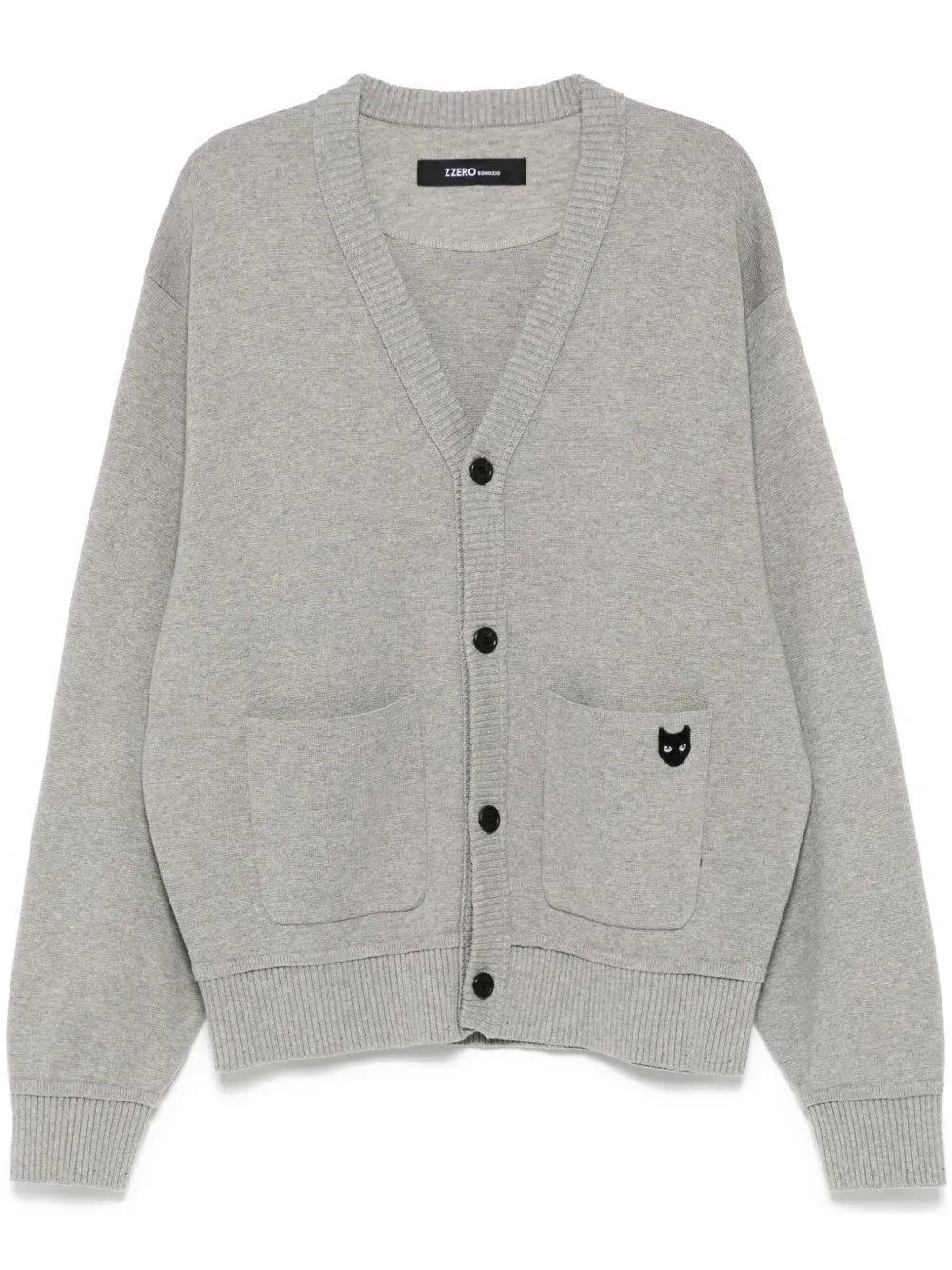 

Бесшовный кардиган с эмблемой ZZERO BY SONGZIO, серый