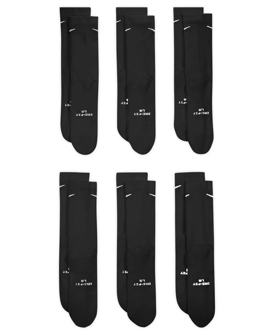 Мужские повседневные носки Elevated Everyday Crew Socks (6 пар) Nike, черный