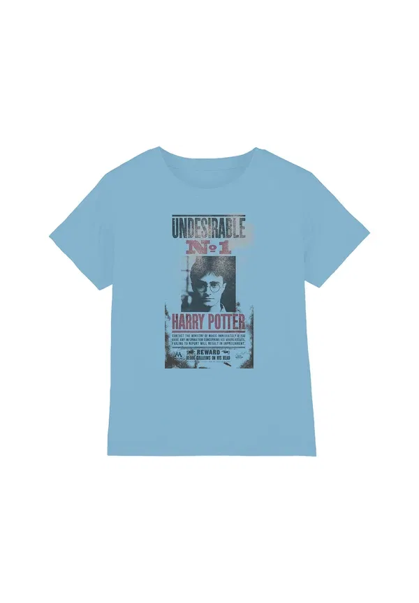Футболка Cotton Soul Harry Potter Undesirable No1 Distressed Print, светло-голубой