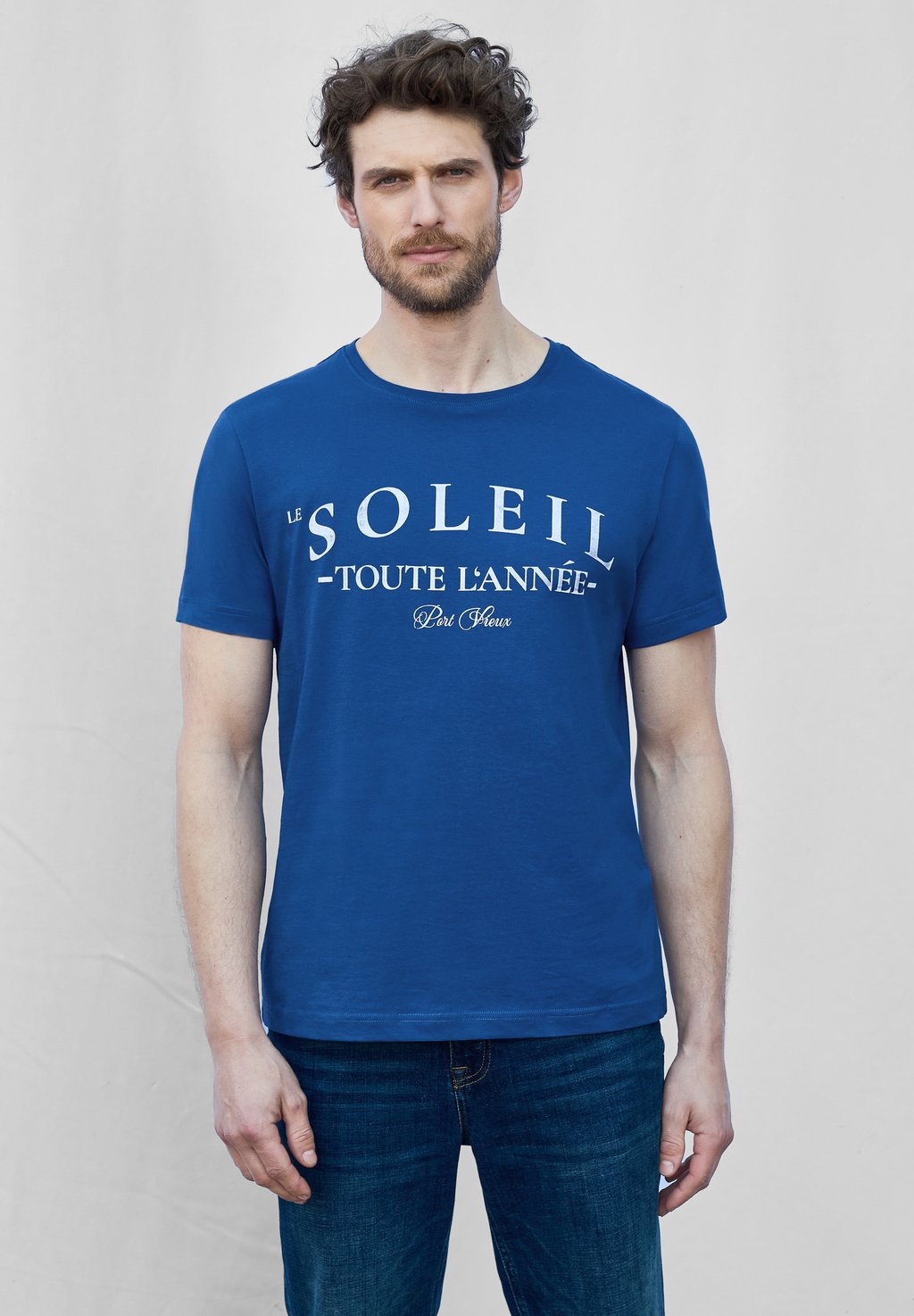 

Футболка с принтом Street One MEN, цвет Blau