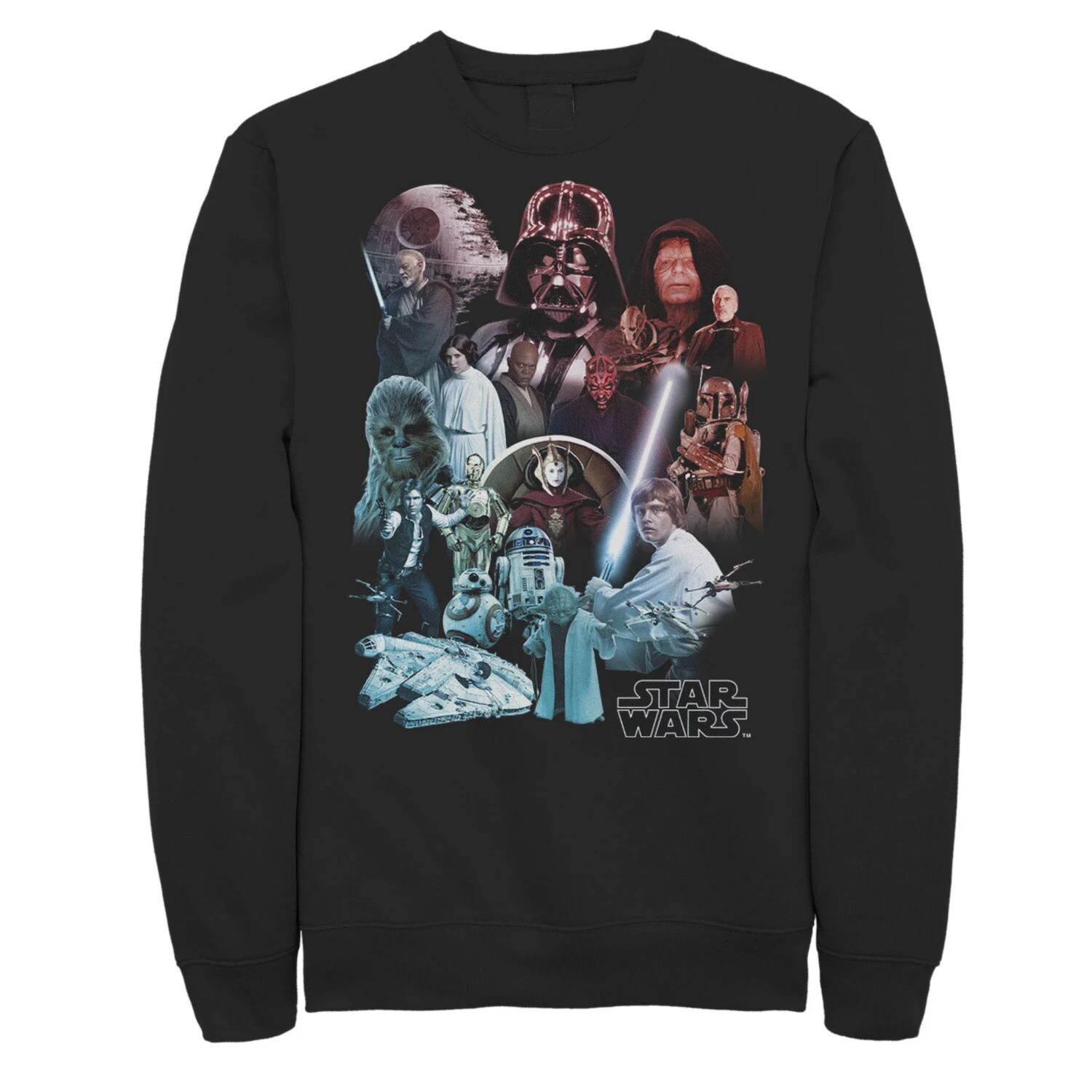 

Мужской свитшот с плакатом и изображением коллажа Star Wars