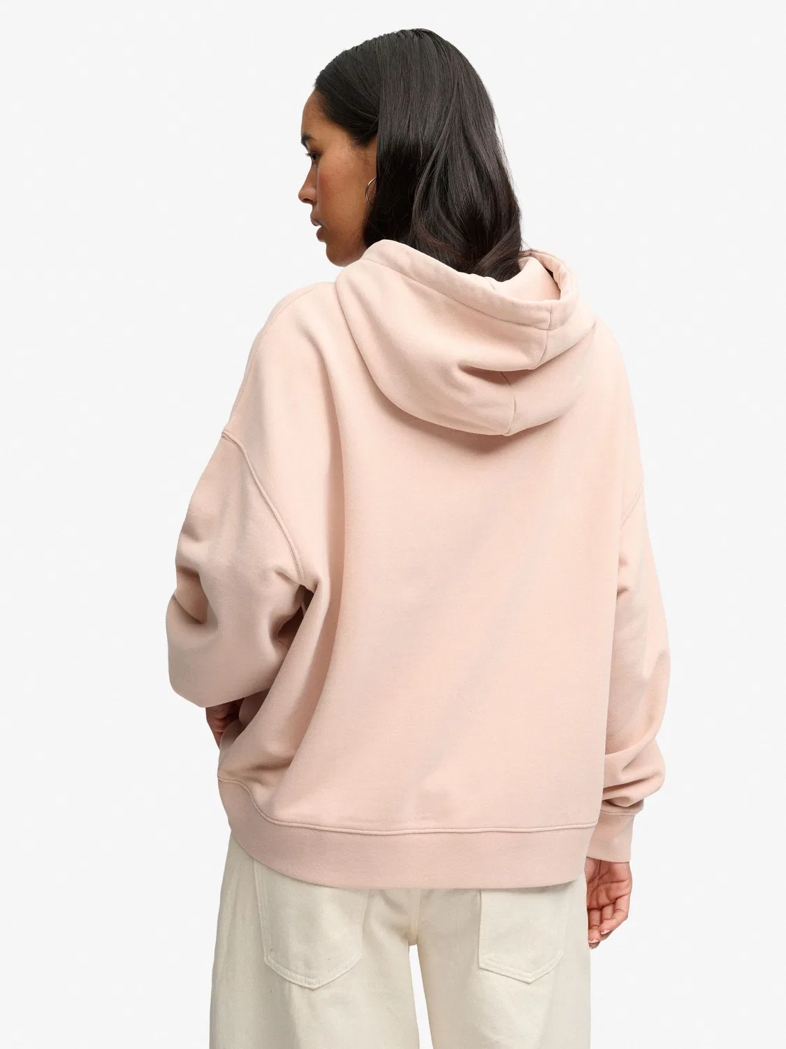 Худи оверсайз с вышивкой Luxe Casual Relaxed Hoodie Superdry, розовый — фото 2