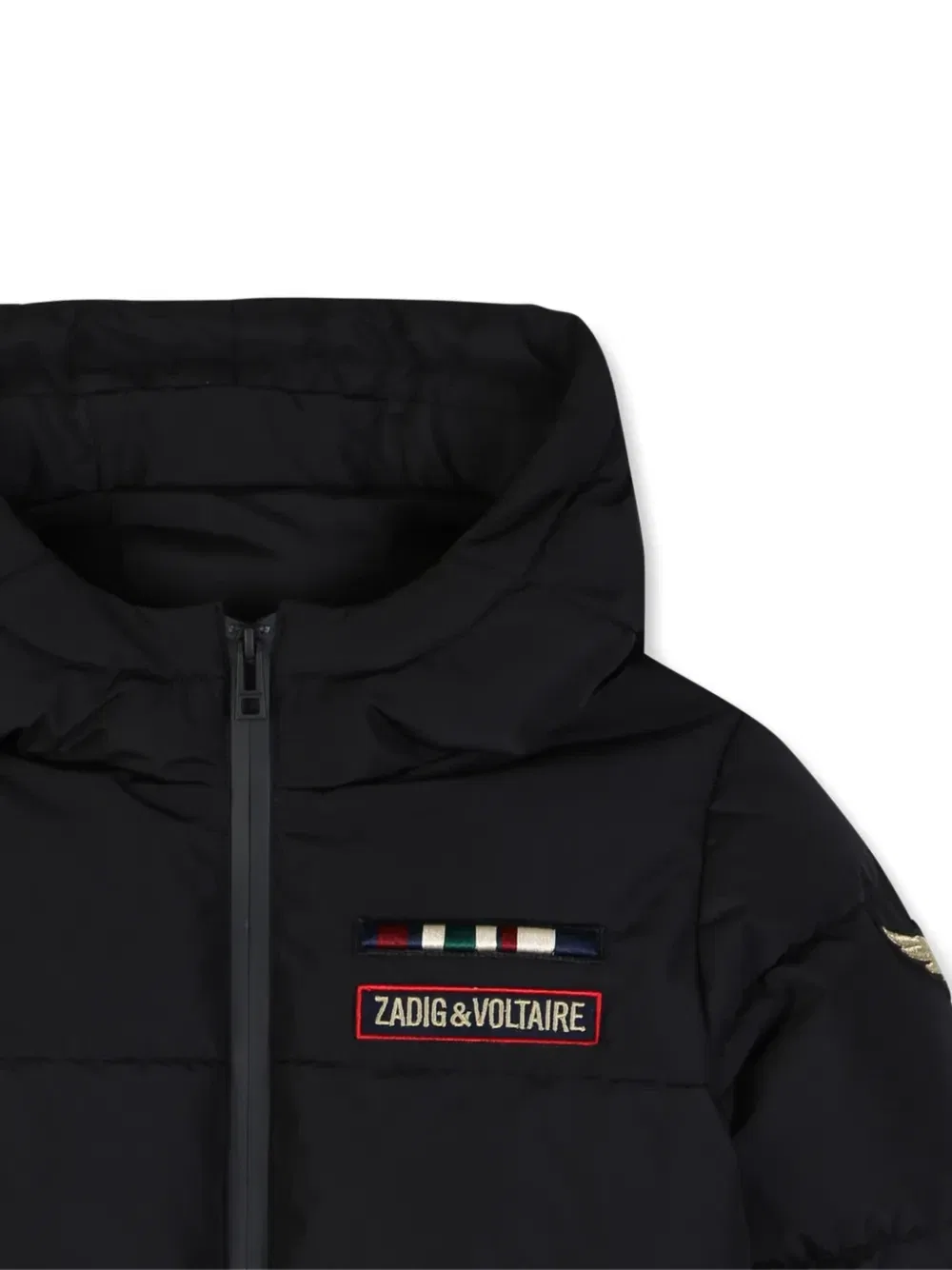 Куртка с капюшоном и нашивкой-логотипом Zadig & Voltaire Kids, черный — фото 3