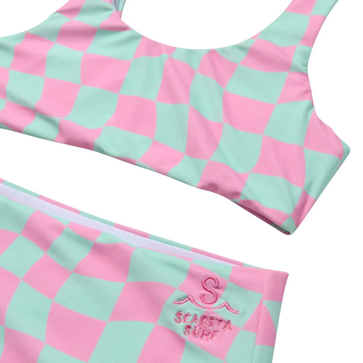 Детский комплект для плавания для девочек Wavy Check Two Piece Swimsuit Seaesta Surf, Hydrangea — фото 2