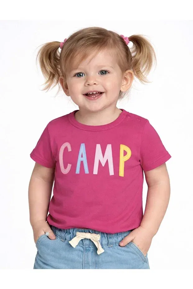 Детская футболка для девочек хлопковая Organickid, Pink