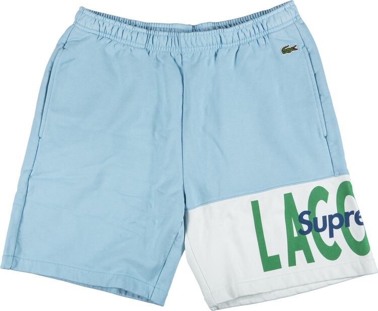 

Спортивные шорты Supreme x Lacoste Logo Panel Sweatshort 'Light Blue', синий