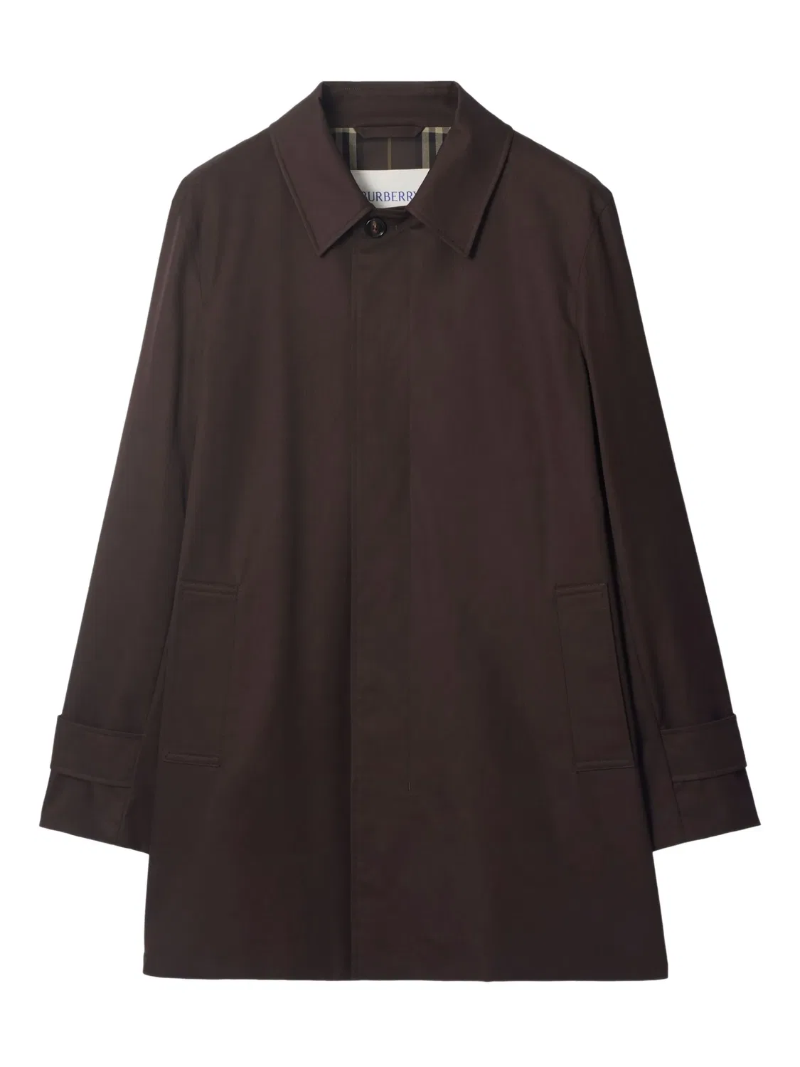 Пальто из габардина, коричневое Burberry, коричневый