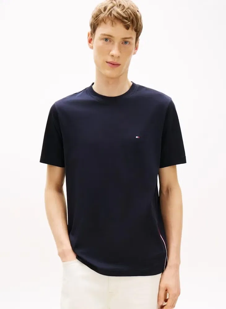 Футболка с полосами по боковым швам Tommy Hilfiger, голубой