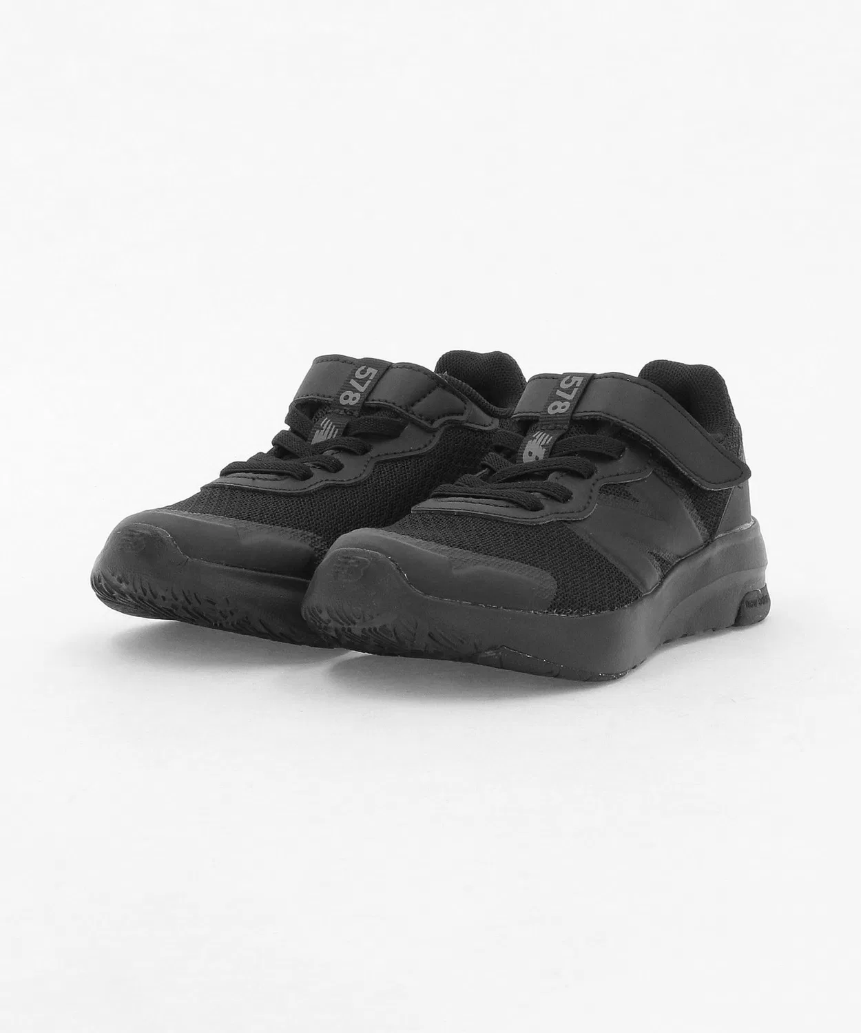 Детские кроссовки с одним разрезом и резиновыми шнурками New Balance PT578, Black — фото 2