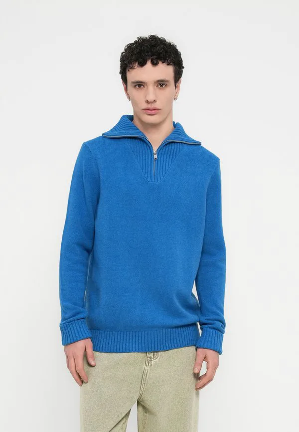 Свитер с застежкой-молнией на четверть длины Gap, Blue