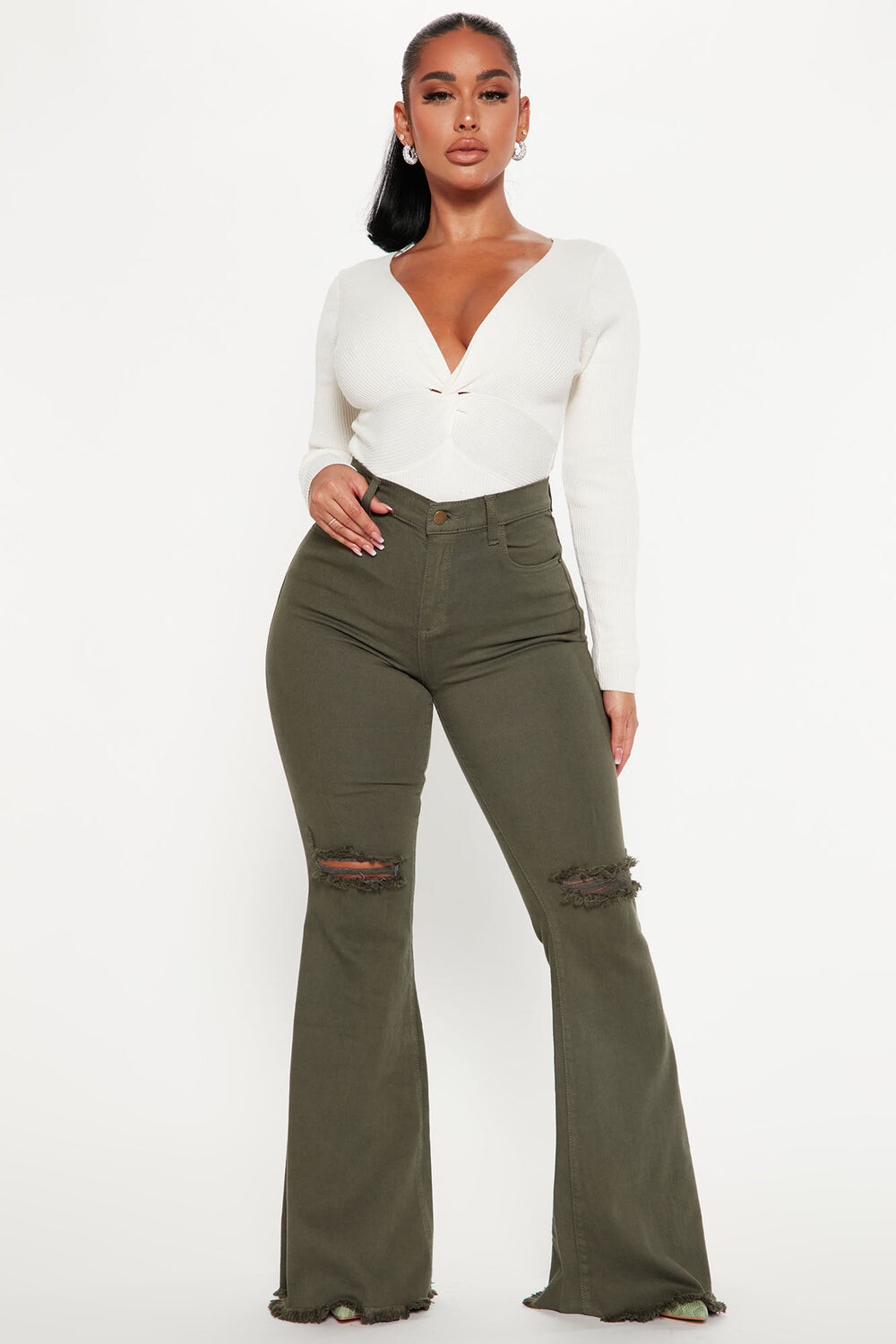 

Джинсы Fashion Nova SPP11358OV, оливковый