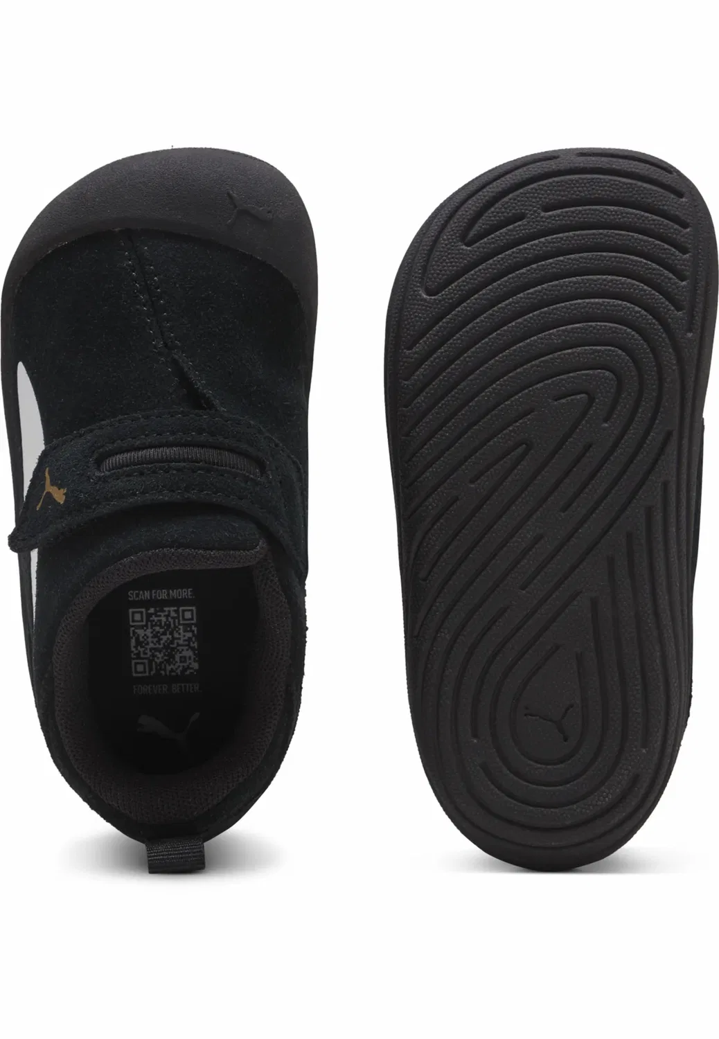 Премиальные кроссовки для ходьбы унисекс Puma, Black White Gold — фото 3