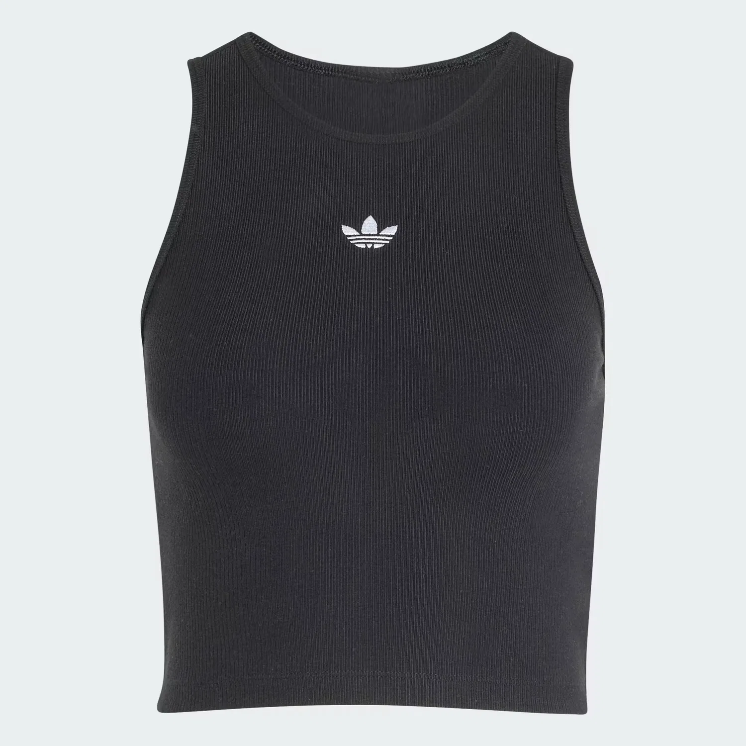 Женская майка в рубчик Essentials Rib Tank Top Adidas Originals, черный — фото 4