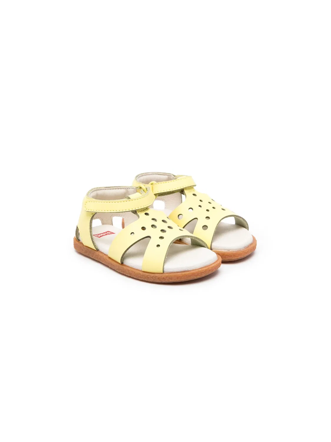 Детские кожаные сандалии Miko Twins желтые Camper, желтый