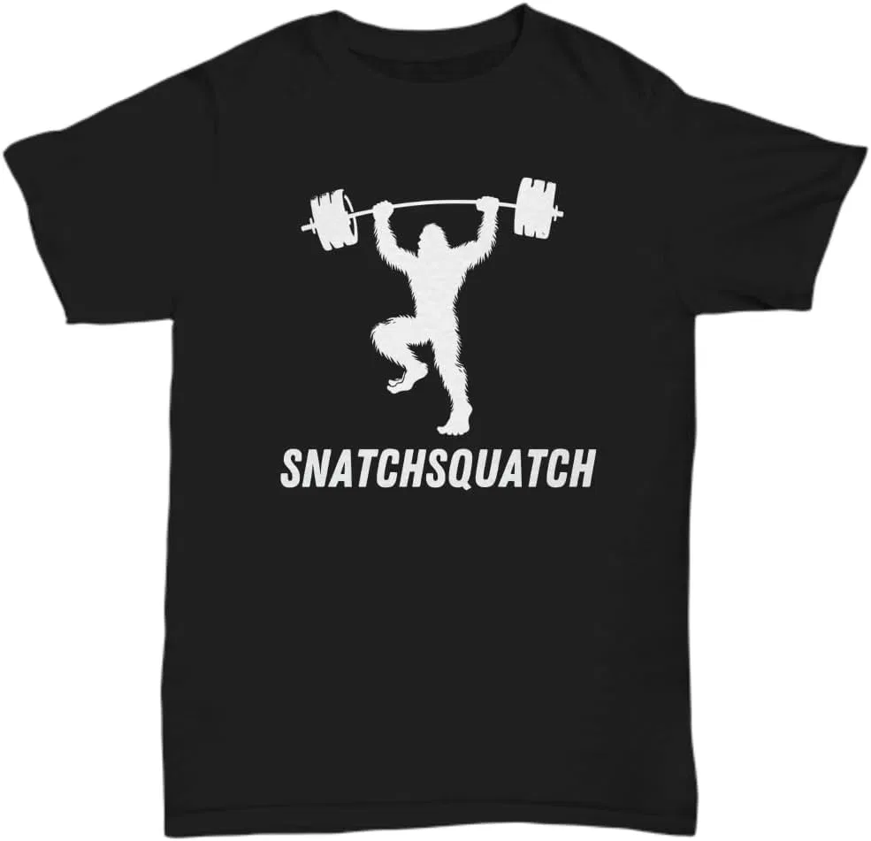 Мужская футболка с принтом штангиста Sasquatch, Black