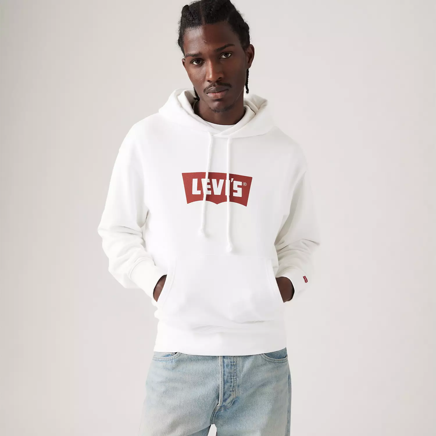 

Настоящая толстовка с капюшоном Levi's, белый