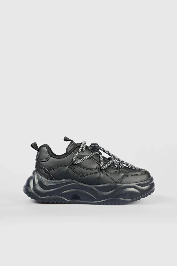 Детские кроссовки для девочек из искусственной кожи Dublin light girl's black sneaker Vicco, Black — фото 3