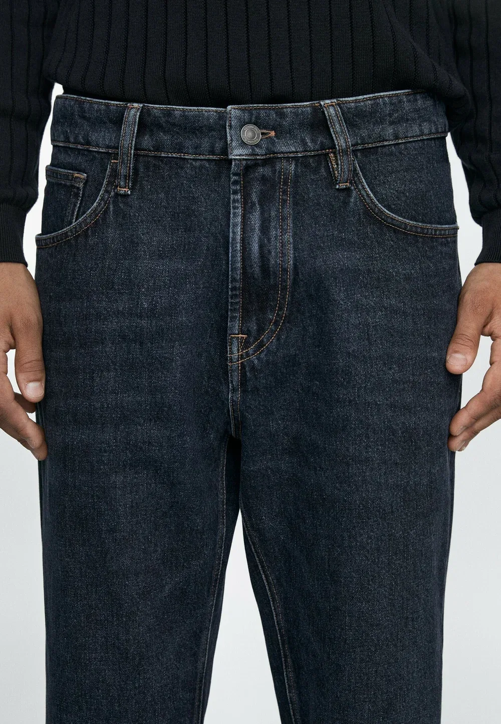Джинсы зауженного кроя - джинсы зауженного кроя Massimo Dutti, Blue — фото 4