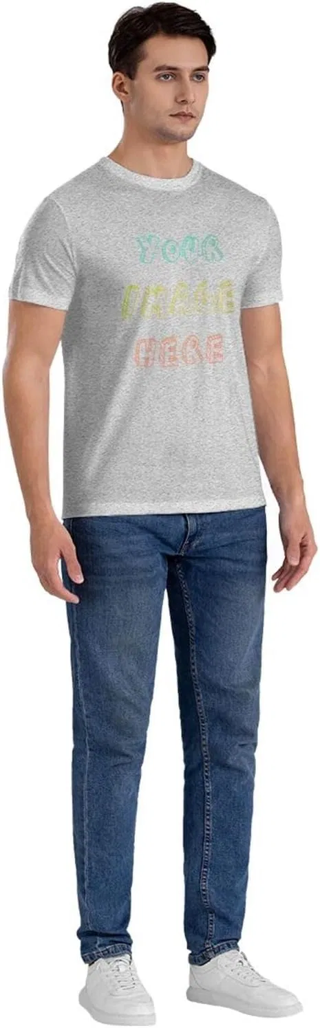 Мужская приталенная футболка с капюшоном Custom Shirts, Gray — фото 3
