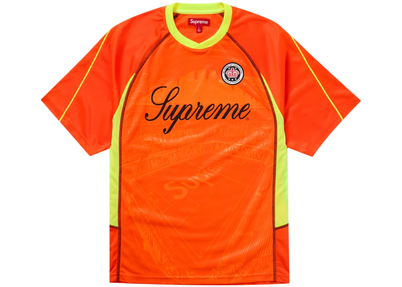Мужская футбольная джерси с жаккардовым узором Supreme, Orange