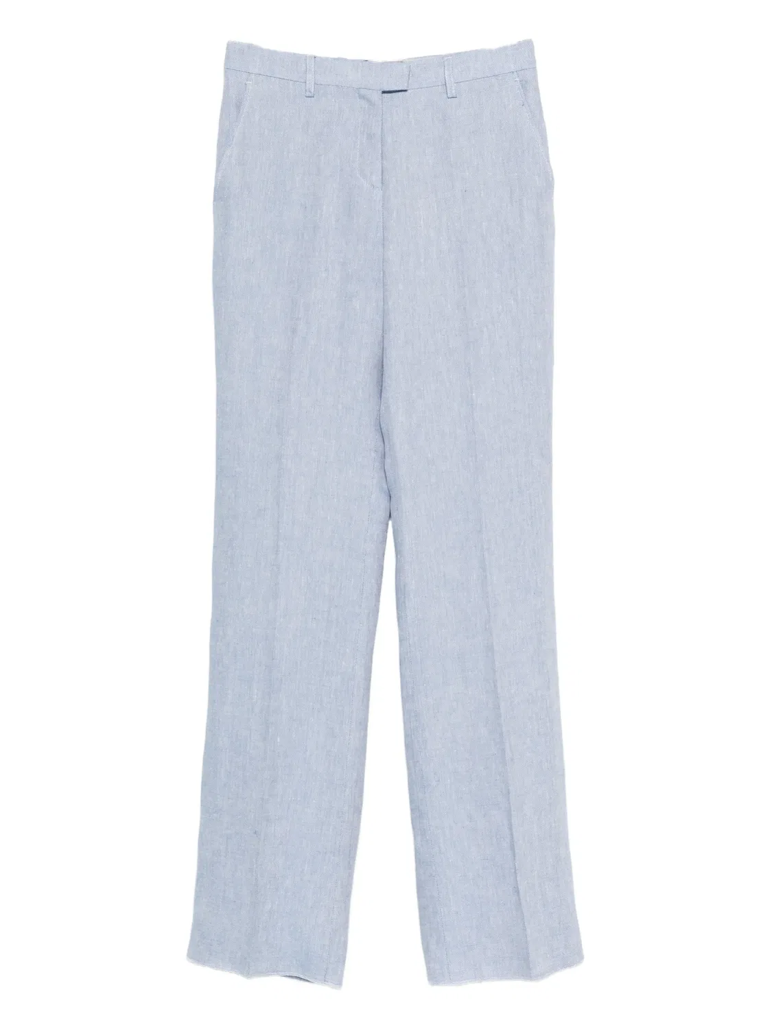 Льняные брюки с карманами ETRO, голубой