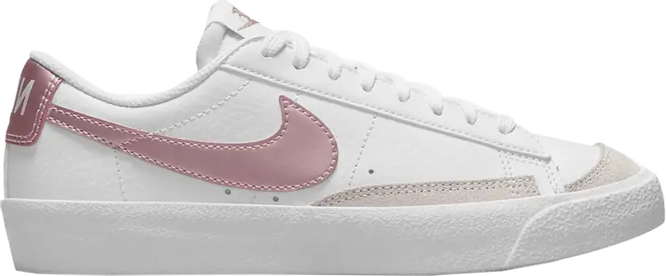 Кроссовки Nike Blazer Low '77 GS 'White Pink Glaze', белый — фото 2