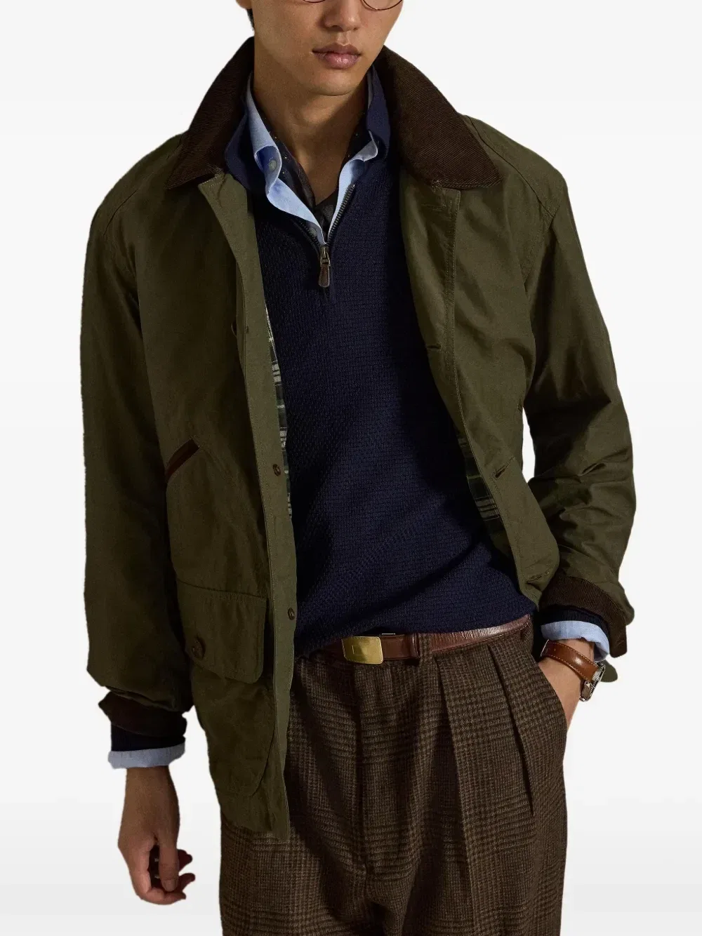 Свитер-поло из стираемой шерсти Polo Ralph Lauren, синий — фото 3