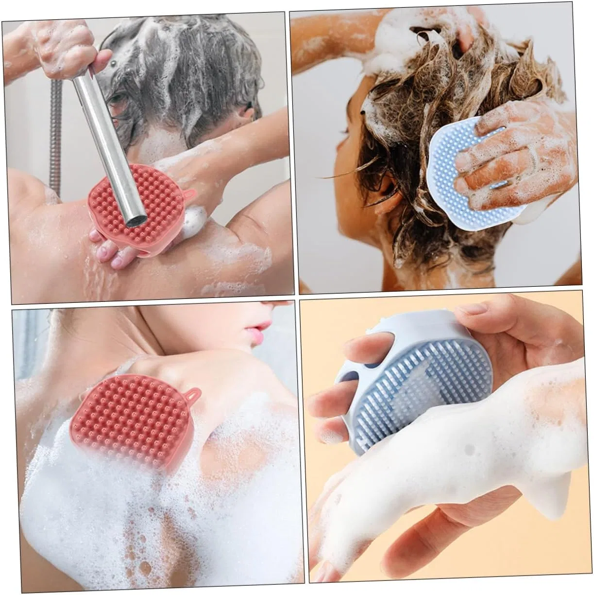 Силиконовая щетка для тела Healeved, 6 шт, мультиколор — фото 4