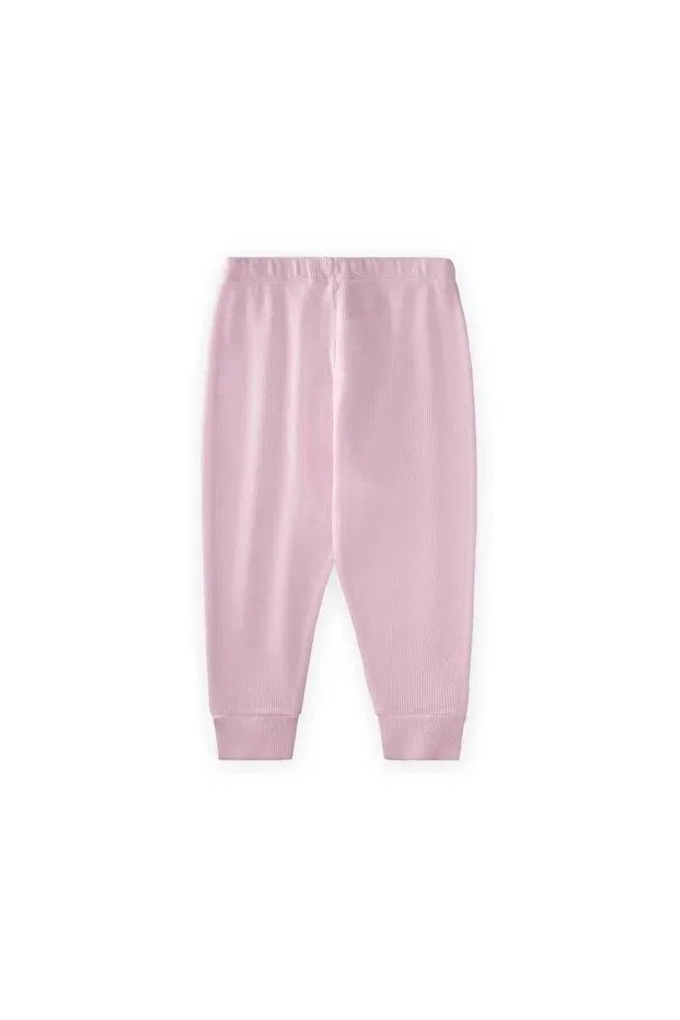 Детские леггинсы для девочек с принтом Cigit, Pudded Pink — фото 3