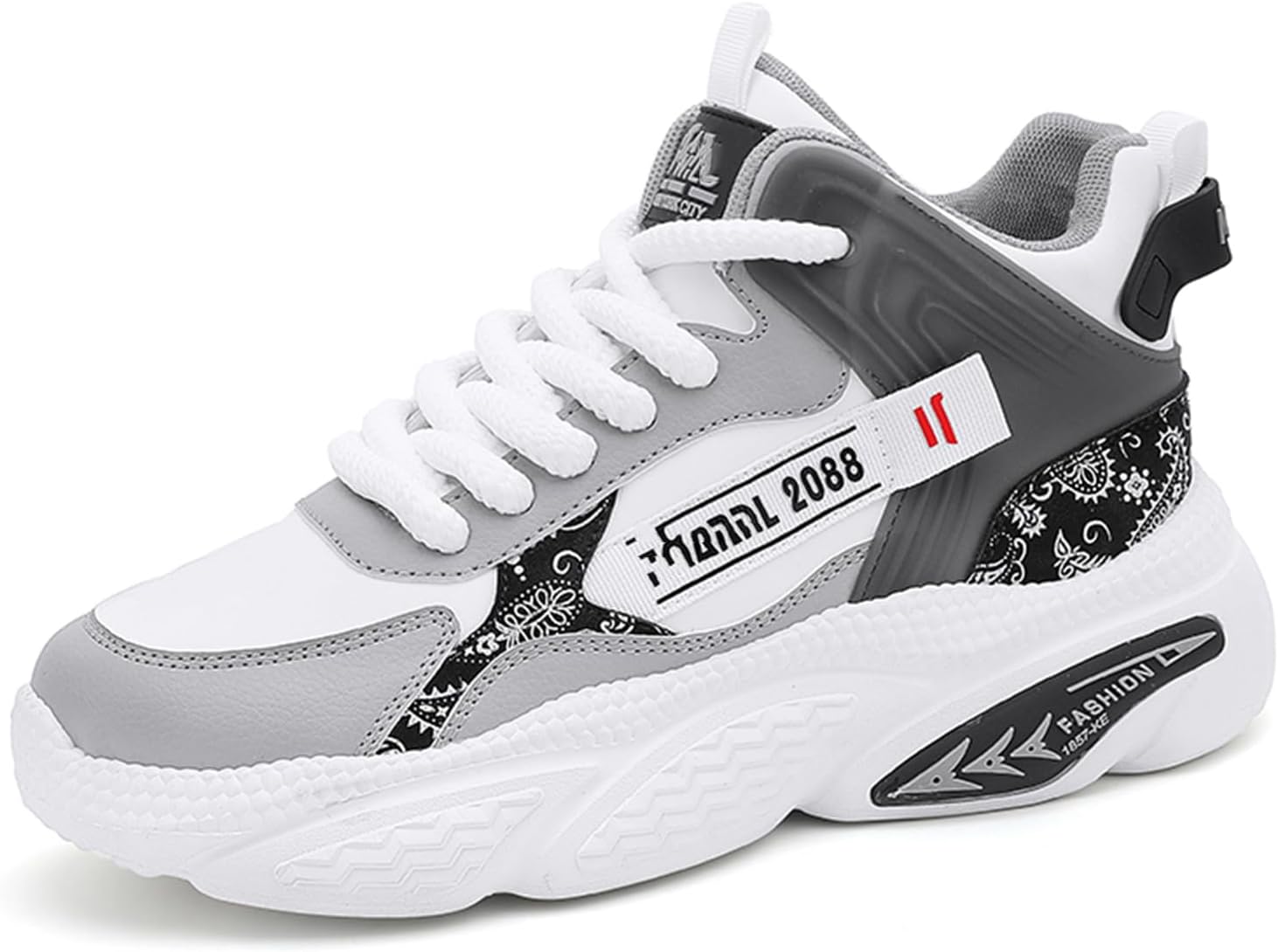 

Мужские модные кроссовки, ботинки для походов, повседневные спортивные прогулочные туфли, высокие кроссовки для мужчин Spwagym, серый