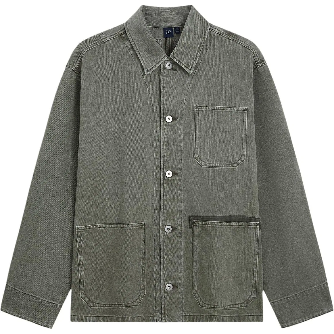 Мужская джинсовая куртка умеренного кроя GAP, Light Khaki — фото 4