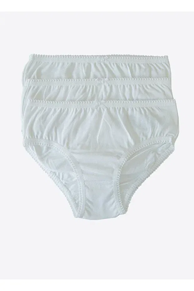 Детские трусы для девочек хлопковые комплект 3 шт Organic Classic Kitikate, White