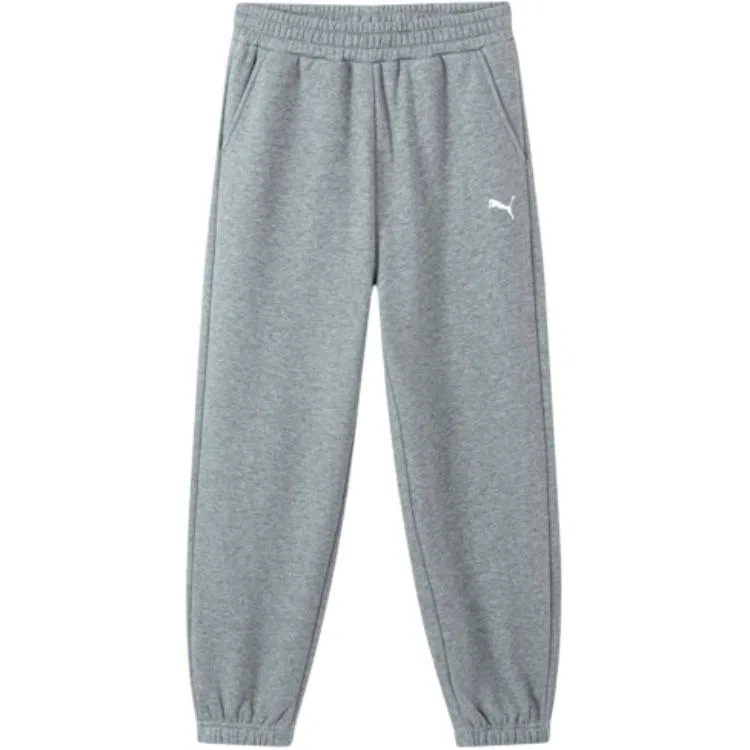 Детские спортивные штаны из трикотажа Moderate PUMA, Light Heather Gray