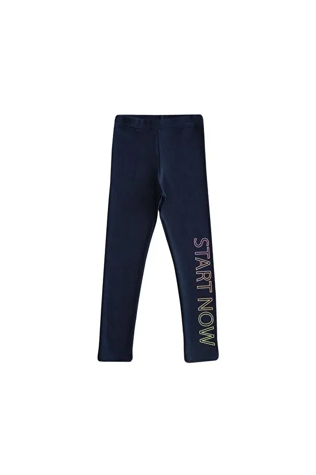 Детские леггинсы для девочек с принтом Lovetti, Dark Navy Blue
