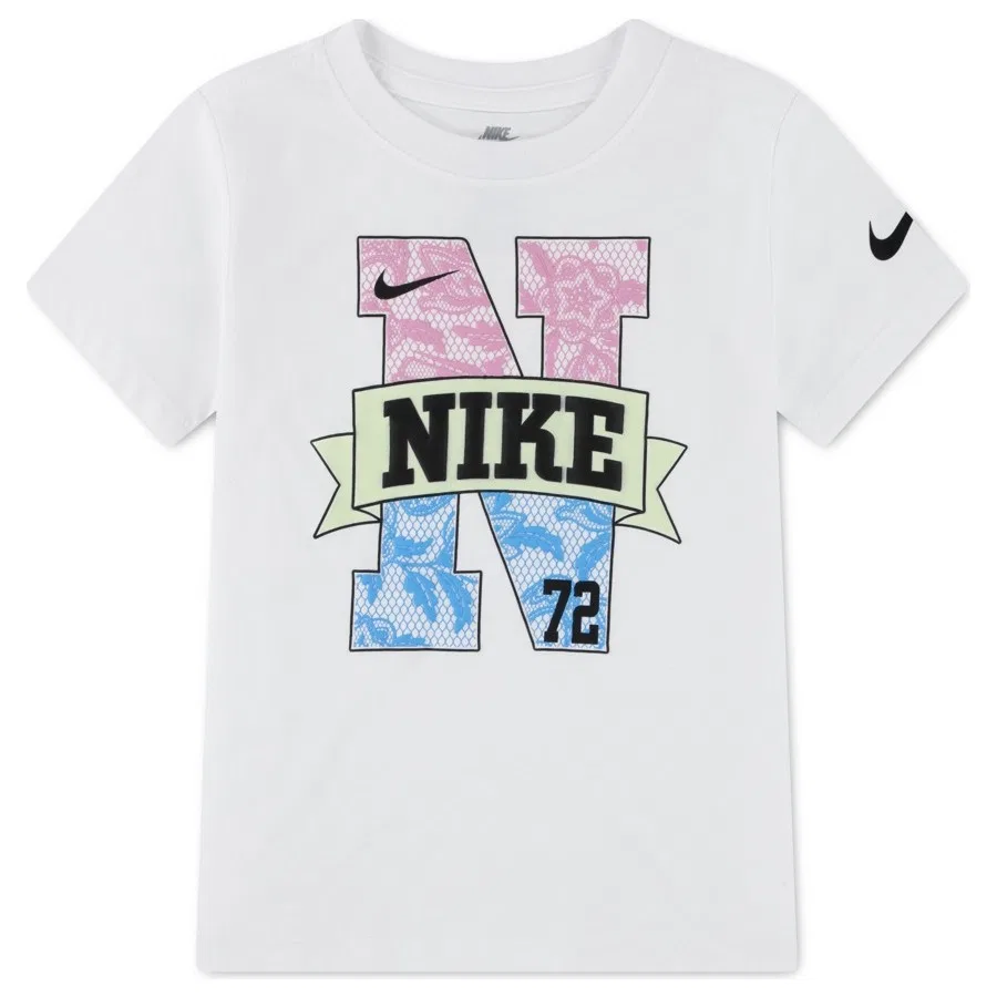 Футболка для девочек с принтом Lace It Up Ringlet Nike, Белый