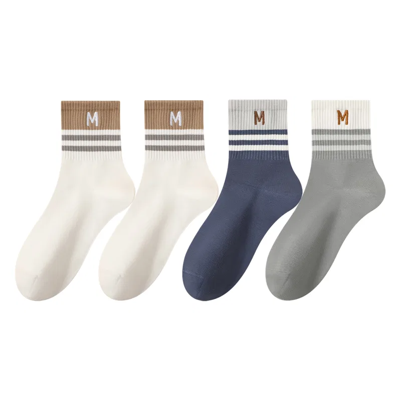 Детские носки до колена, 4 пары, Mid-Calf Socks, MIIOW