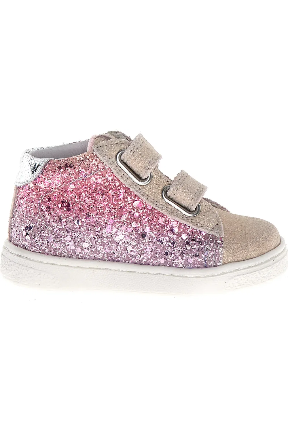 Кроссовки детские с блестками Pinn High Top Naturino, Pink-Multi — фото 2