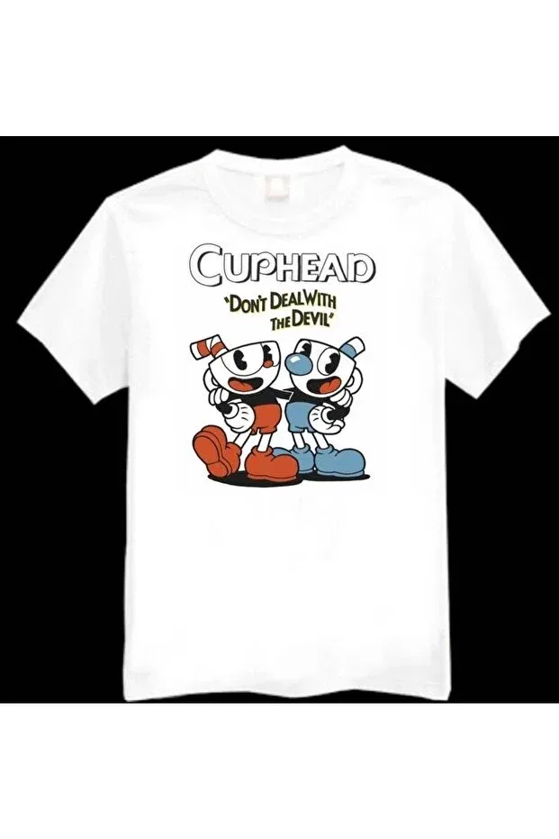 Детская футболка для девочек с принтом Cuphead Kids Galashop, White