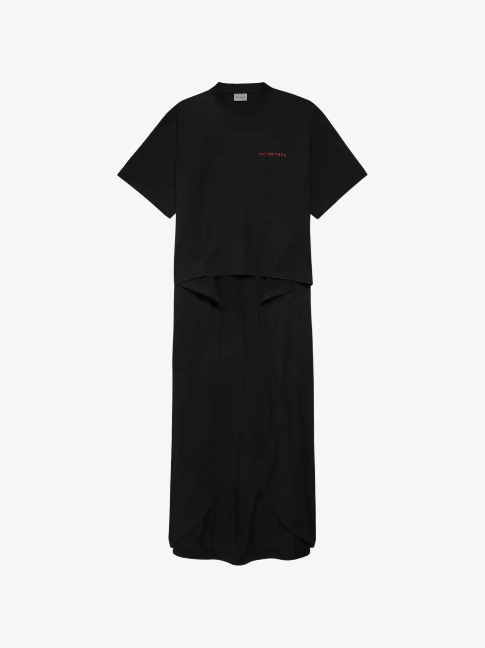 Футболка с логотипом и накидкой сзади BALENCIAGA, черный