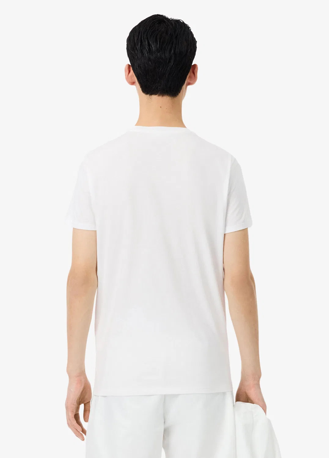 Футболка Lacoste с круглым вырезом, белый — фото 4