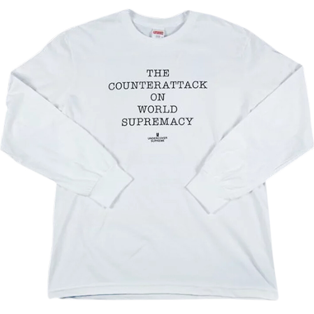 

Футболка Supreme x Undercover x Public Enemy Counterattack Long-Sleeve T-Shirt 'White', белый