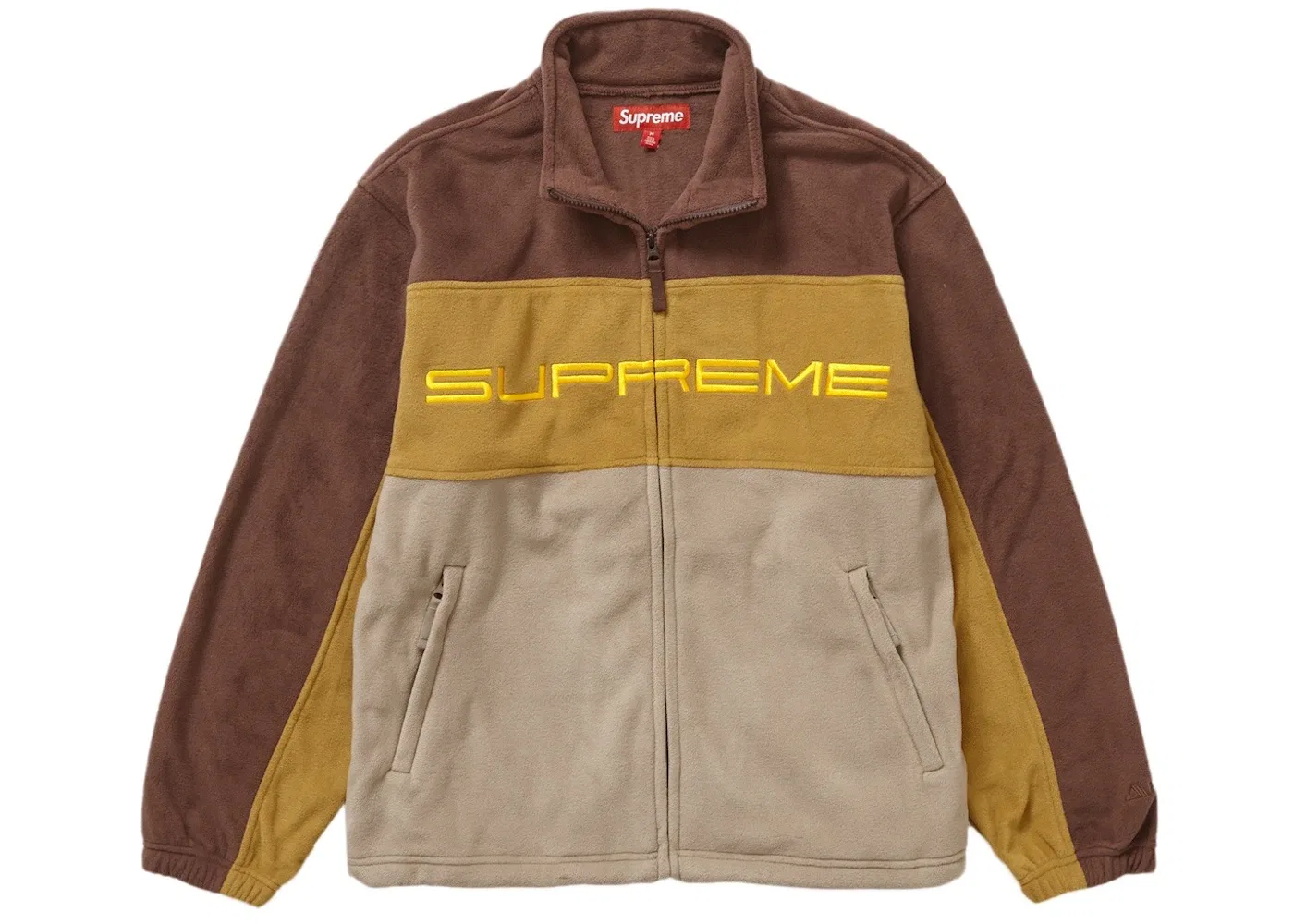 Мужская куртка с флисом Supreme Polartec Zip Jacket (FW23), Brown — фото 2