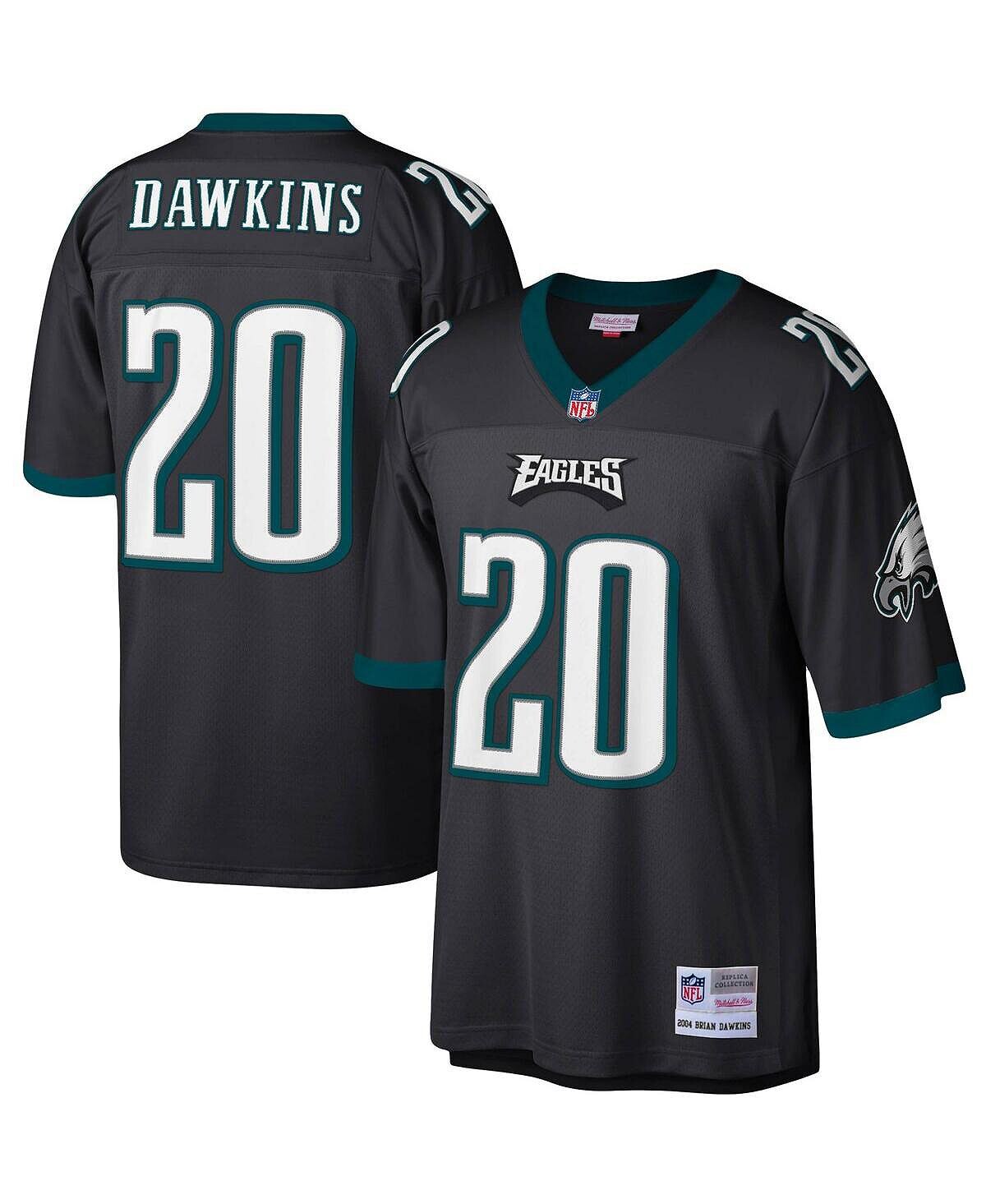 

Мужская футболка brian dawkins black philadelphia eagles legacy, копия джерси Mitchell & Ness, черный