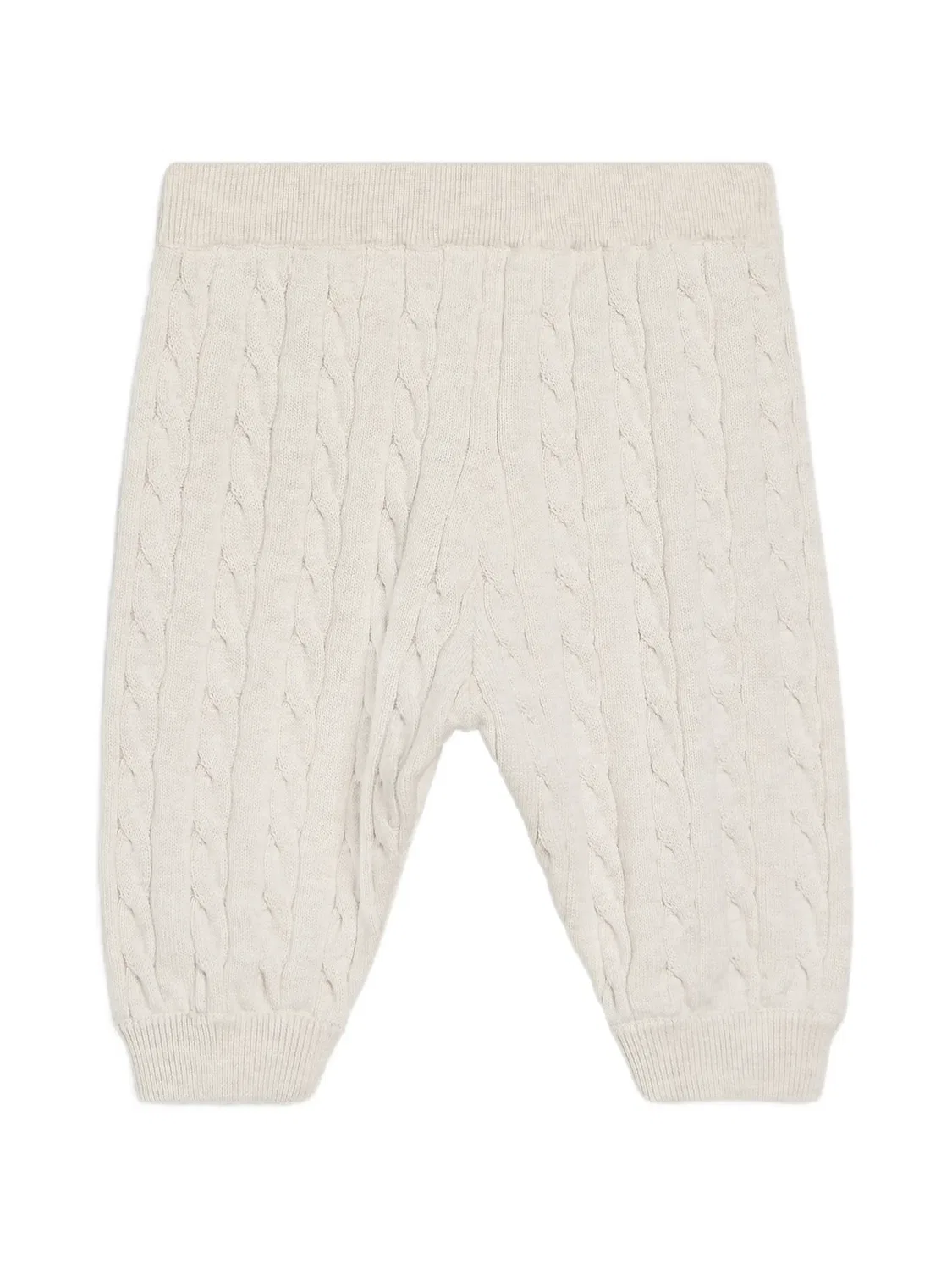 Брюки Bernie фактурной вязки Brunello Cucinelli Kids, нейтральные цвета — фото 3