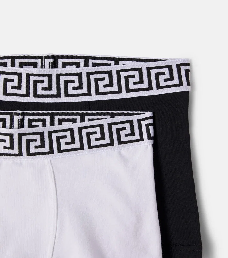 Комплект из 2 трусов из хлопкового трикотажа Versace Kids, черный — фото 3